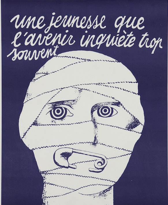 Mai 68 Posters from-the Revolution Une Jeuness Que LAvenir 1968 courtesy Lazinc