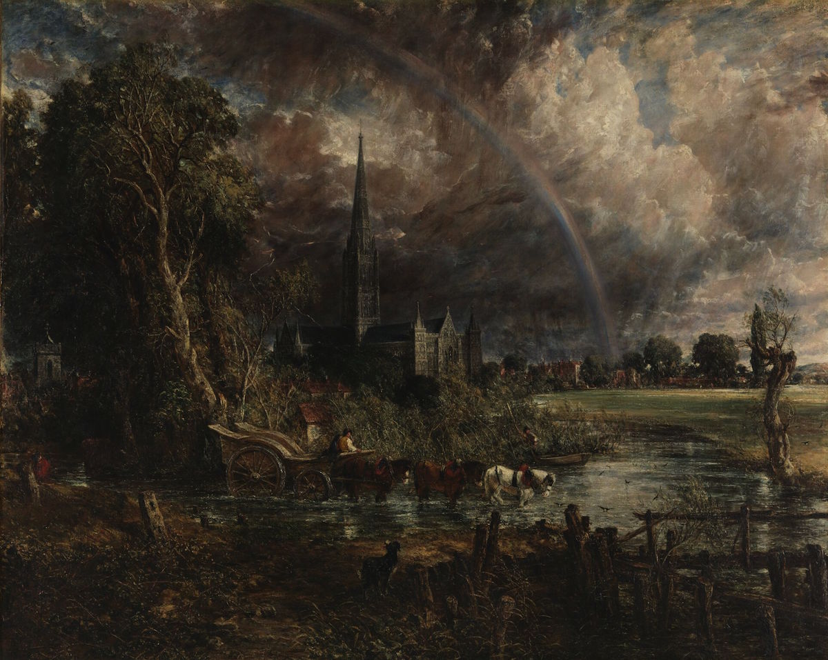 John Constable Added Rainbow In Salisbury Cathedral Masterpiece At