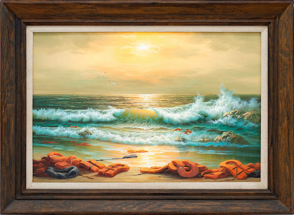 Banksy Triptych ‘Mediterranean Sea View’ which sold for £2 million