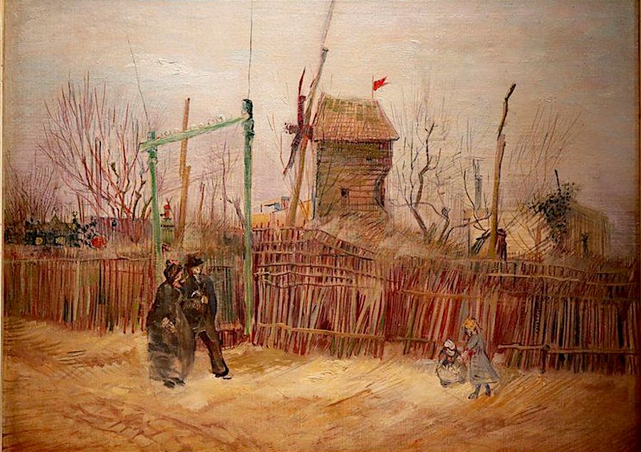 Vincent van Gogh, Scène de rue à Montmartre (Impasse des deux frères et le Moulin à Poivre), (1887). © Sotheby’s