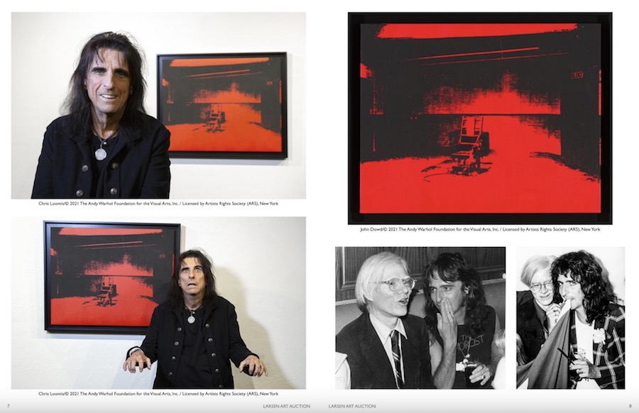 Alice Cooper Sell Warhol Electric Chair