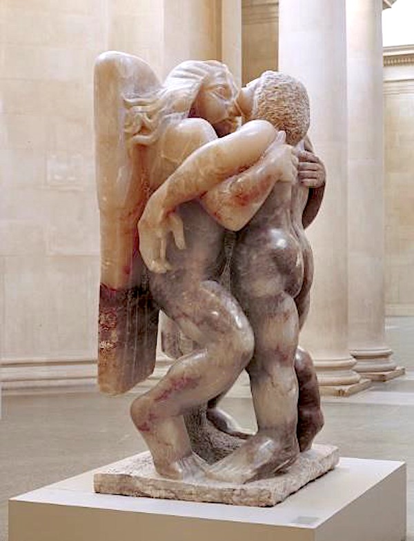 Jacob and the Angel, 1940–1, Jacob Epstein, purchased with assistance from the National Lottery through the Heritage Lottery Fund, the Art Fund and the Henry Moore Foundation 1996 | © The estate of Sir Jacob Epstein |