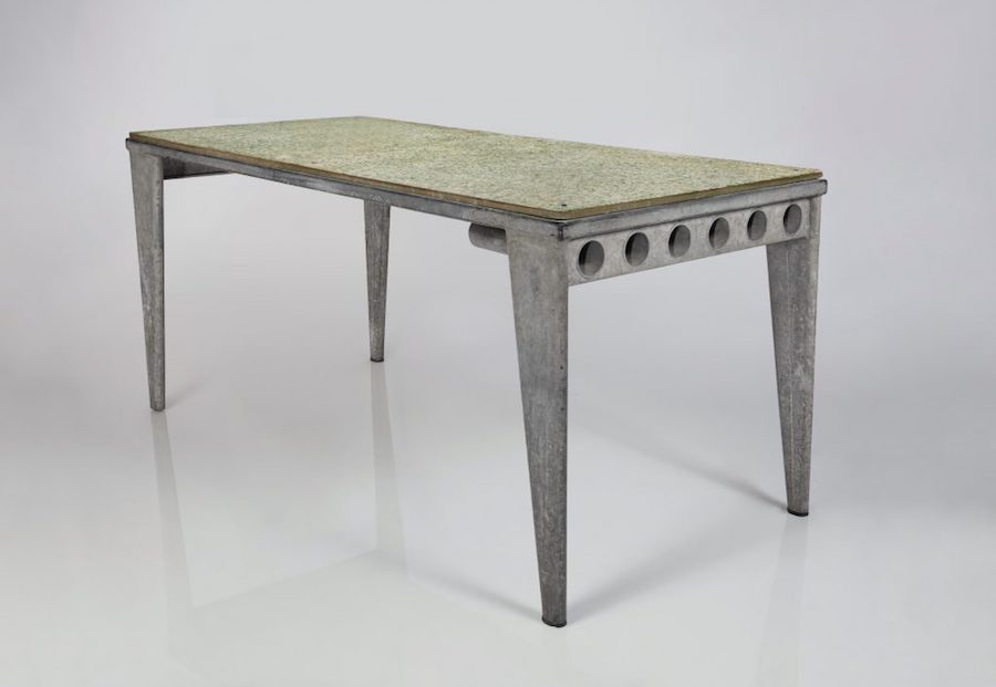 Sotheby's This Jean Prouvé refectory table with a fibrated Granipoli concrete